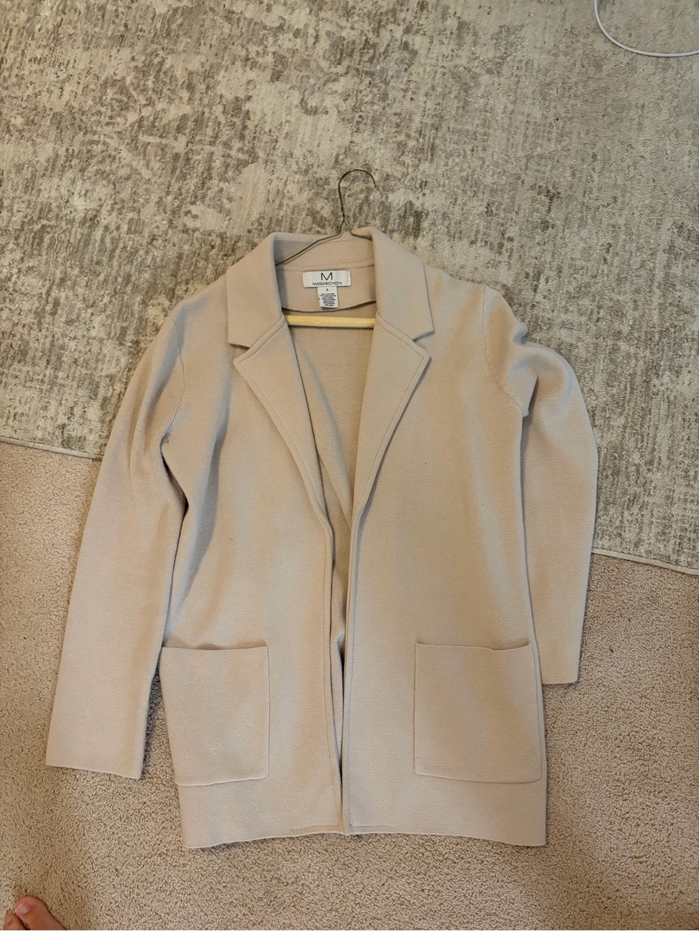 Magaschoni Light Beige Open-Front Blazer